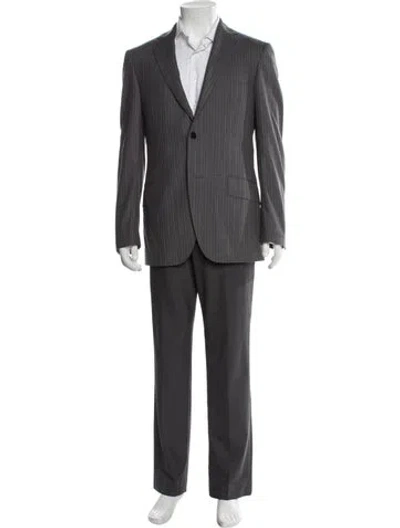 Pre-owned Etro Wool Striped Blazer In Neutral