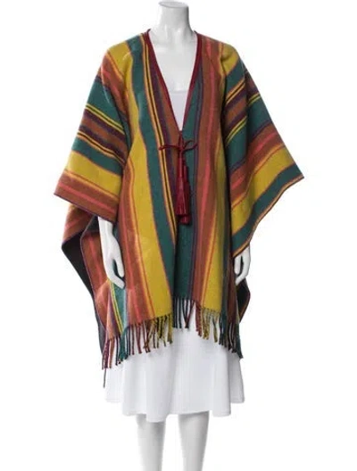 Pre-owned Etro Wool Striped Coat In Multi