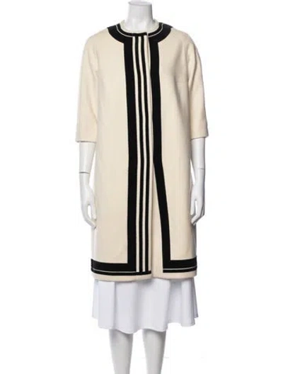 Pre-owned Etro Wool Striped Coat In Neutral