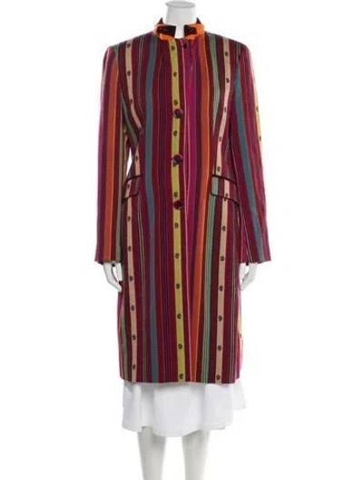 Pre-owned Etro Wool Striped Evening Jacket In Yellow