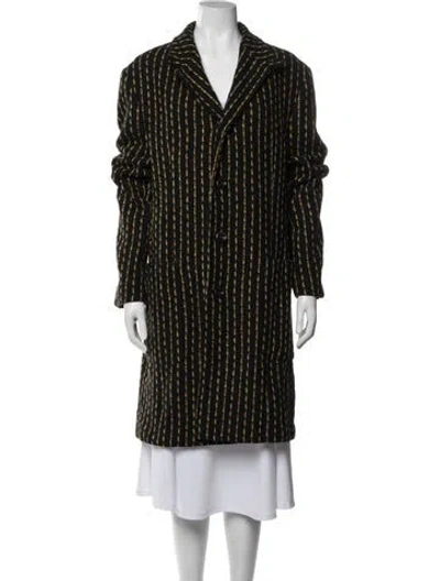 Pre-owned Etro Wool Striped Jacket In Black