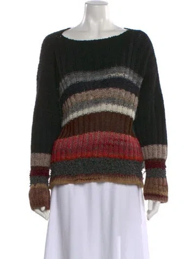 Pre-owned Etro Wool Striped Sweater In Black