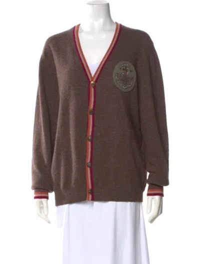 Pre-owned Etro Wool Striped Sweater In Brown