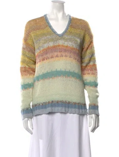 Pre-owned Etro Wool Striped Sweater In Multicolor