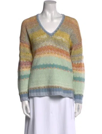 Pre-owned Etro Wool Striped Sweater In Neutral