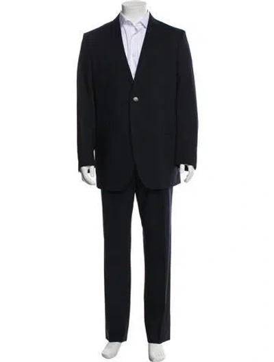 Pre-owned Etro Wool Striped Two-piece Suit In Black