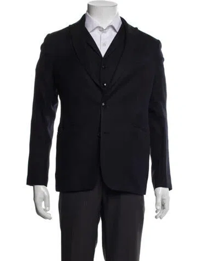 Pre-owned Etro Wool Suit Vest In Blue