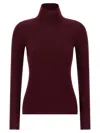 Etro Cozy Turtleneck Knit Sweater With Long Sleeves In Burgundy