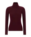 Etro Cozy Turtleneck Knit Sweater With Long Sleeves In Burgundy