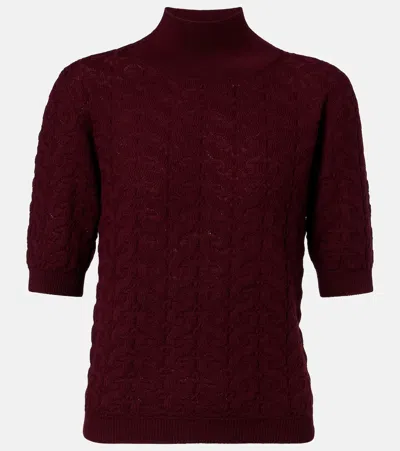 Etro Wool Sweater In Burgundy