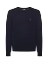 Etro Wool Sweater With Embroidered Monogram In Black