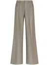 Etro Men Army Green Stretch Wool Palazzo Pant In Green
