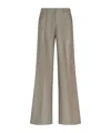 Etro Men Army Green Stretch Wool Palazzo Pant In Green
