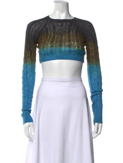 Pre-owned Etro Wool Tie-dye Print Sweater In Blue/grey