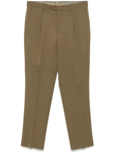 Etro Wool Trousers In Brown
