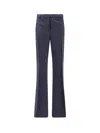 Etro Wool Trousers With Iconic Motif In Blue