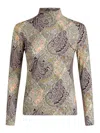 Etro Patchwork-print Wool Jersey Top In White