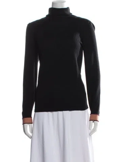Pre-owned Etro Wool Turtleneck Sweater In Black