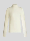 Etro Luxurious Knitwear Tops Turtleneck In White