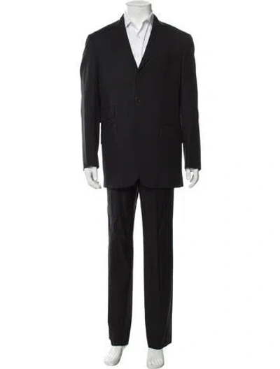 Pre-owned Etro Wool Two-piece Suit In Black