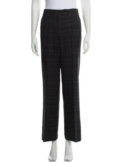 Pre-owned Etro Wool Wide Leg Pants In Blue