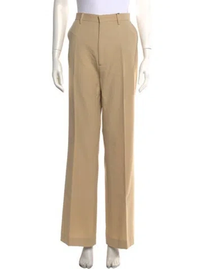 Pre-owned Etro Wool Wide Leg Pants In Brown