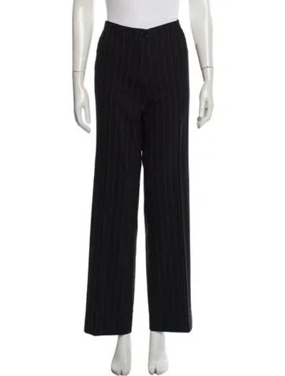 Pre-owned Etro Wool Wide Leg Pants In Gray