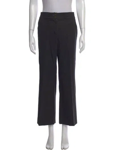 Pre-owned Etro Wool Wide Leg Pants In Gray