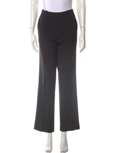 Pre-owned Etro Wool Wide Leg Pants In Gray