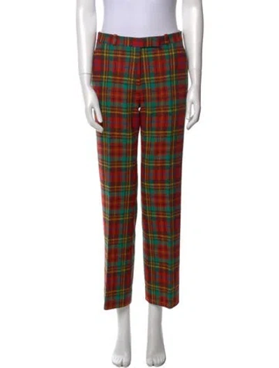 Pre-owned Etro Wool Wide Leg Pants In Orange