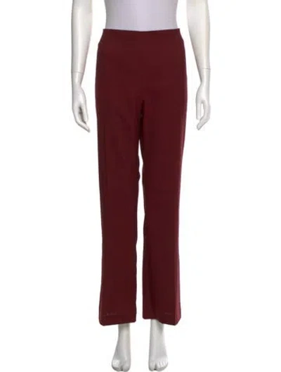 Pre-owned Etro Wool Wide Leg Pants W/ Tags In Burgundy