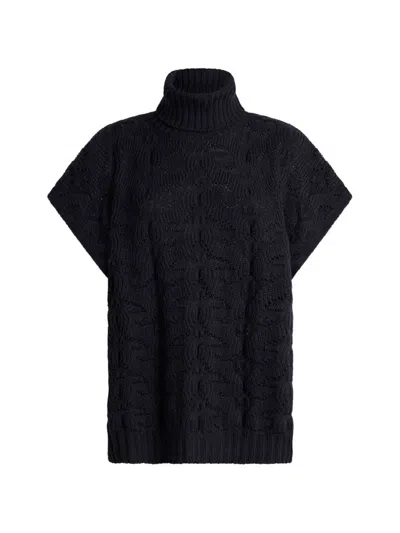 Etro Wool-blend Turtleneck Sweater With Paisley Detailing In Black