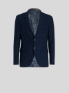 Etro Notched-lapel Single-breasted Blazer In Navy Blue