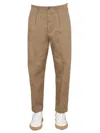 Etro Trousers Front Pleats Straight Leg In Brown