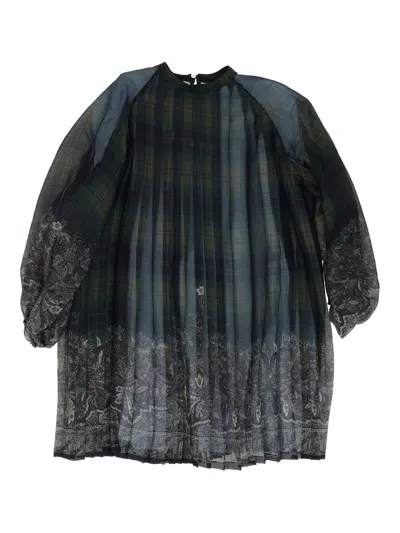 Etro Kids' Woven Dress In Green