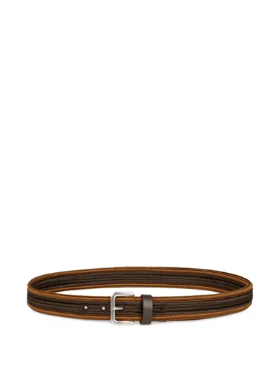 Etro Woven-fabric Belt In Brown