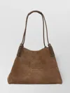 Etro Woven Handle Rectangular Shape Suede Finish