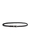 Etro Woven Leather Belt In Black