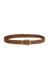 Etro Woven Leather Belt In Brown