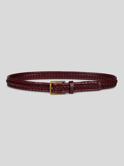 Etro , Woven Leather Belt, Man, Brown, Size 80