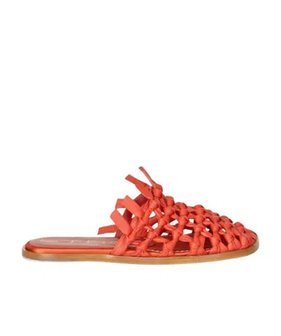 Etro Woven Slip-on Sandals In Red
