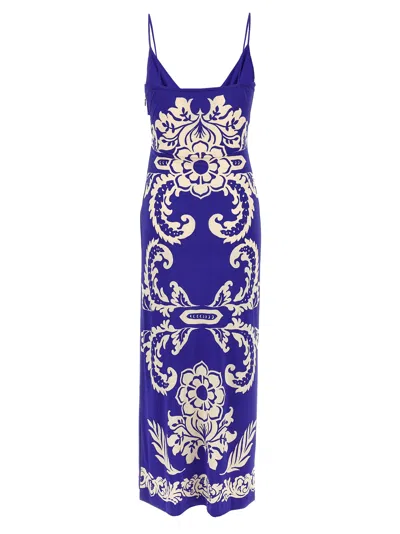 Etro Wrap Dress In Blue/white