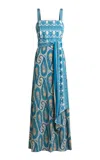 Etro Wrapped Jersey Maxi Dress In Animal Print