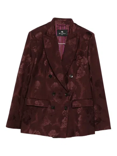 ETRO FLORAL-JACQUARD DOUBLE-BREASTED JACKET