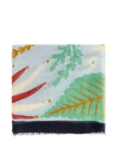 Etro X Tabby Booth Frayed Scarf In Multi