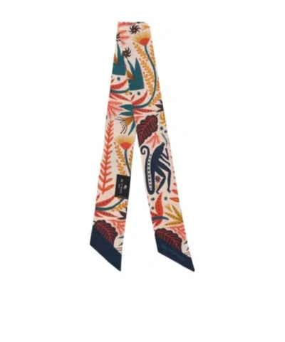 Etro X Tabby Booth Silk Twill Paisleyina With Placed Print In Brown