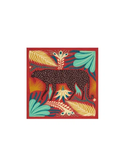 Etro X Tabby Booth Silk Twill Scarf With Placed Print In Multi