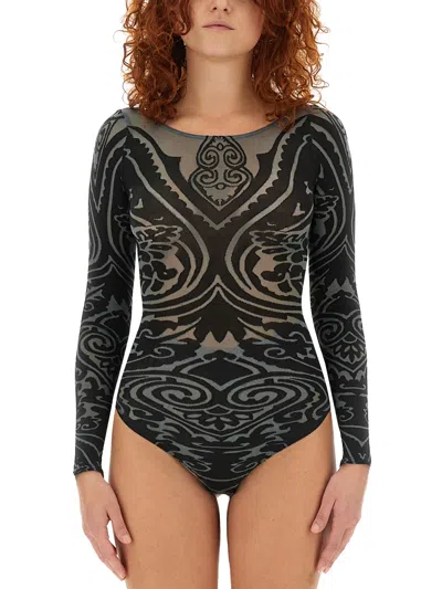 Etro X Wolford Bodysuit In Grey