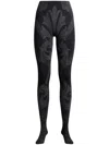 ETRO X WOLFORD METALLIC-JACQUARD TIGHTS