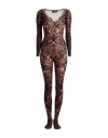 Etro X Wolford Woman Jumpsuit Brick Size M Polyamide, Elastane